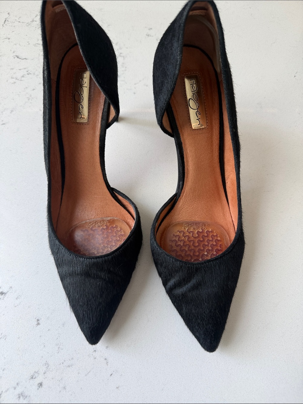 Halogen Black Pointed-Toe Cutout Pumps